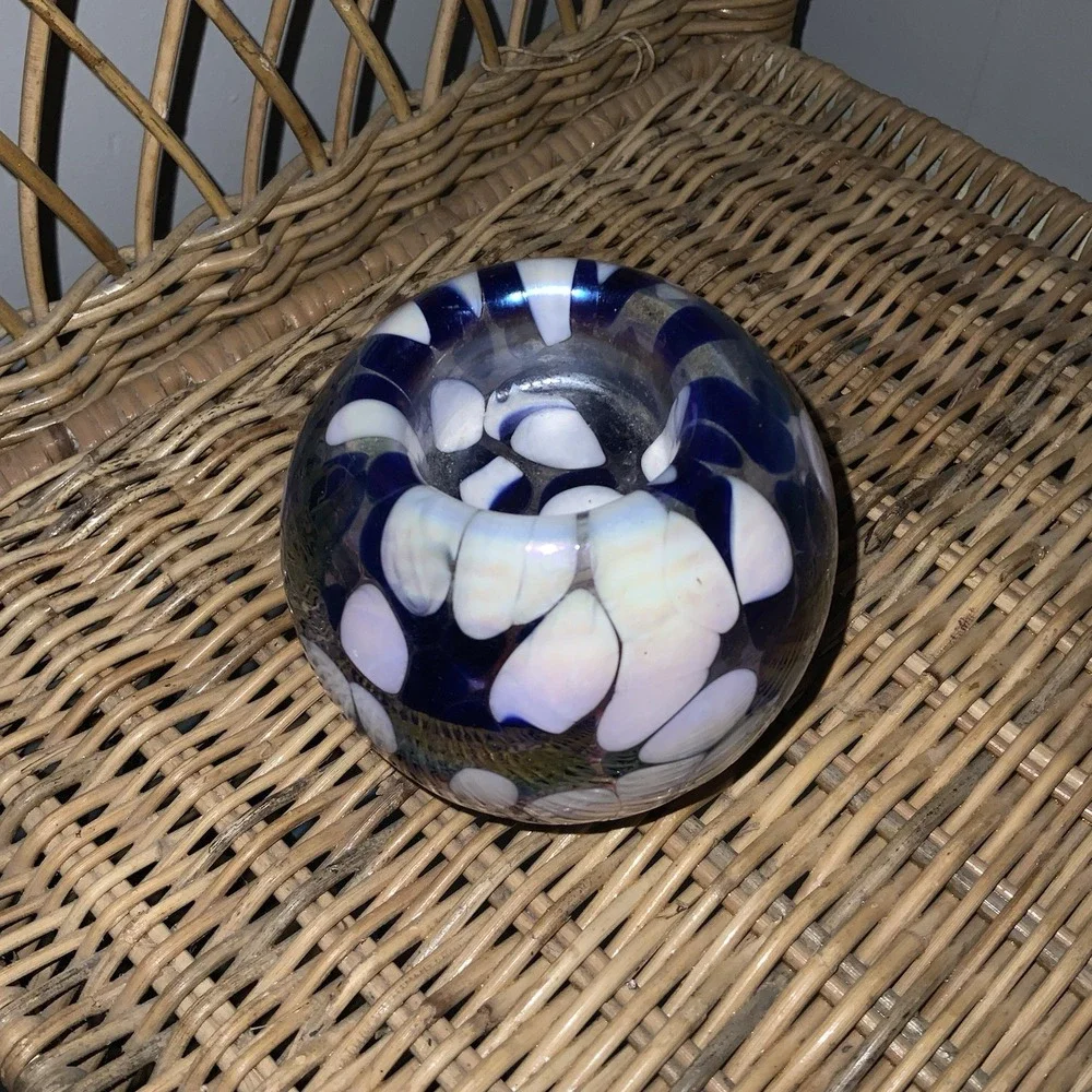 Art Glass CANDLE HOLDER Votive or‎ Tea Light MULTICOLOR 3